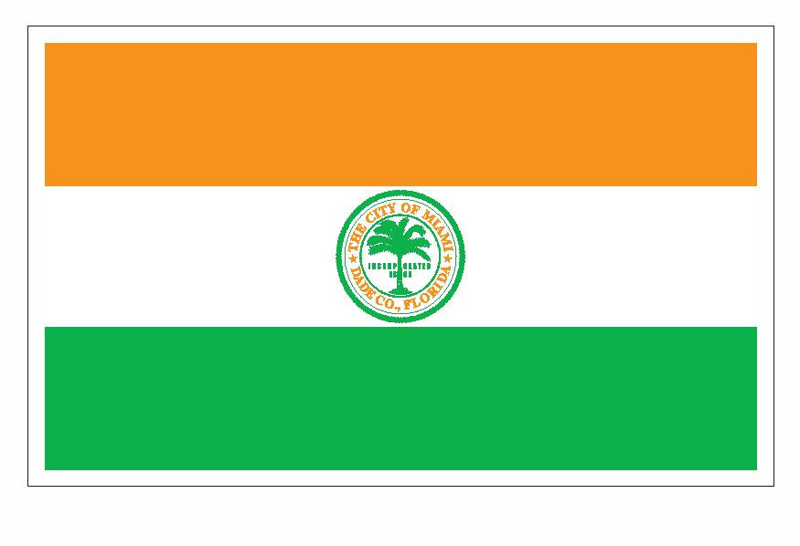 Miami Florida Flag Sticker Decal F677