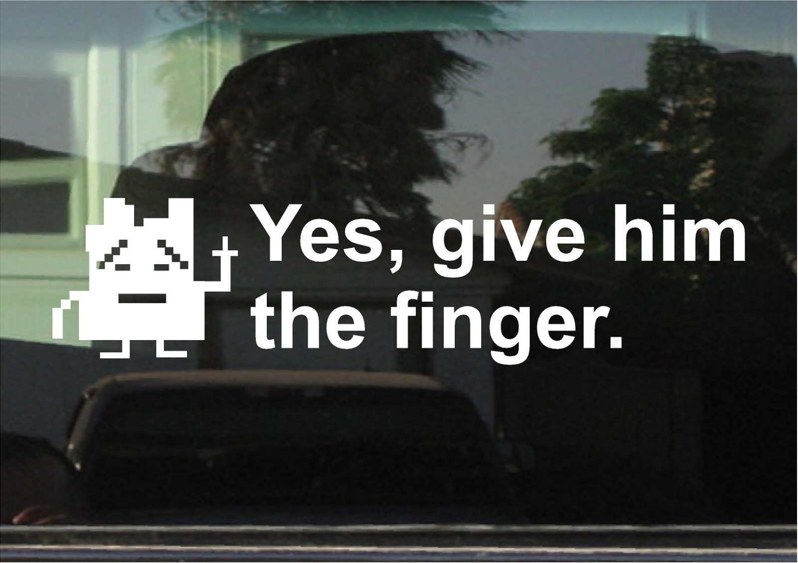 YES, GIVE HIM THE FINGER ATHF MOONINITES VINYL DECAL / STICKER