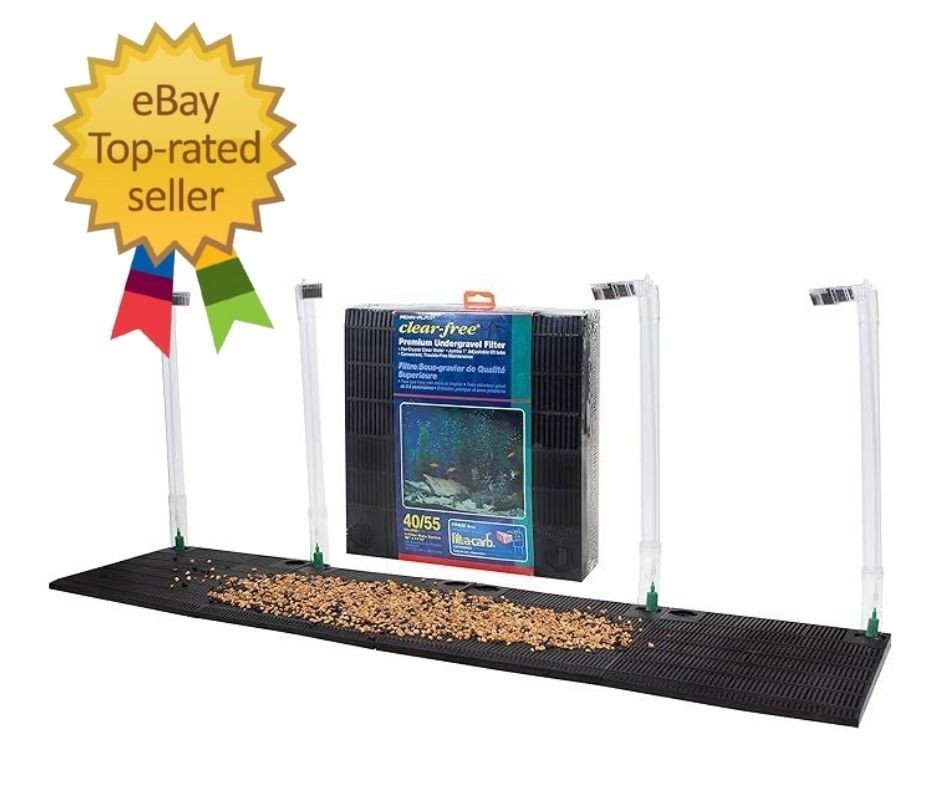 Penn Plax Clear Free Under Gravel Filter 40 55 Gallon Aquarium Bubbler System