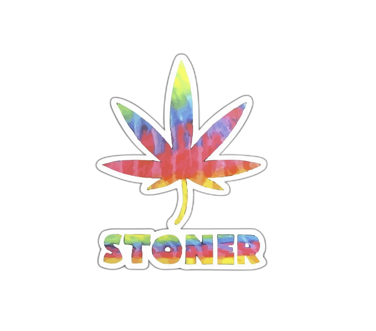 Stoner Weed Tie Dye Sticker Decal