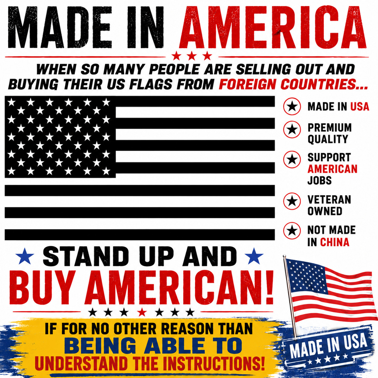 Distressed American Flag Tailgate Universal Decal USA 10×19 Dodge Ford Chevy 4×4