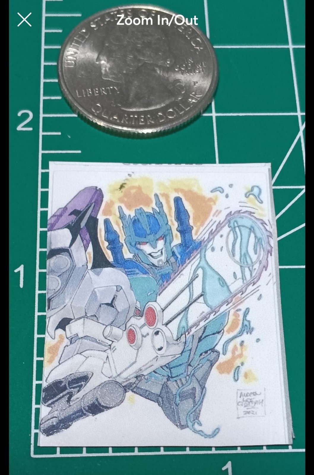 TRANSFORMERS X MENASOR 1X1 INCH STICKER X CELL PHONE COVER STICKER X HIGH-GLOSS