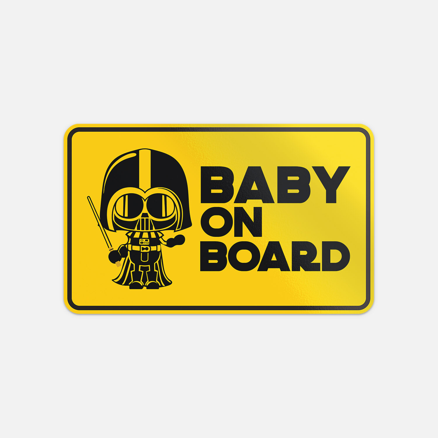 Cute Baby Darth Vader On Board Safety Vinyl Sticker Decal