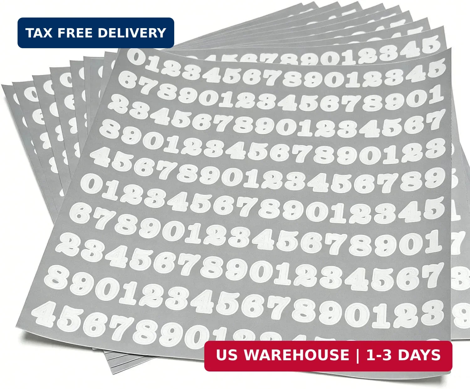 1600 Pcs 0.5 Inch Number Stickers,10 Sheets Vinyl Waterproof Mailbox Numbers,Sel
