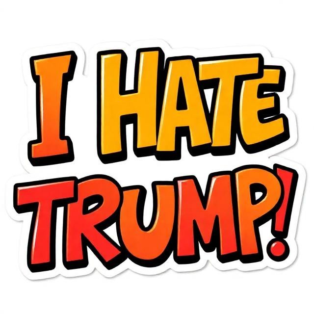 Anti Trump Political Humor Sticker Statement Laptop Car Office Gift