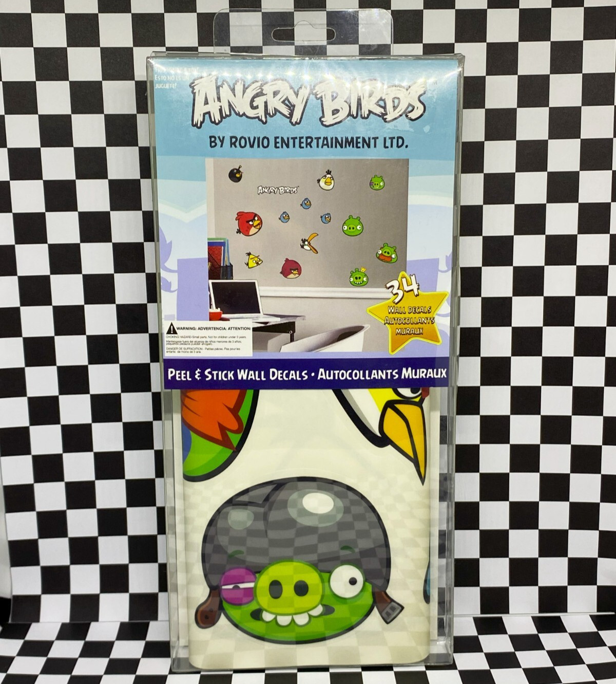 CommonWealth Toy Angry Birds Peel and Stick Wall Pre-Cut Self-Adhesive Decals