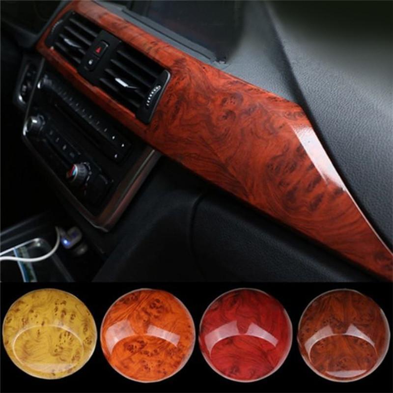High Gloss Wood Grain Vinyl for Car Interior Furniture Countertop Wrap Sticker