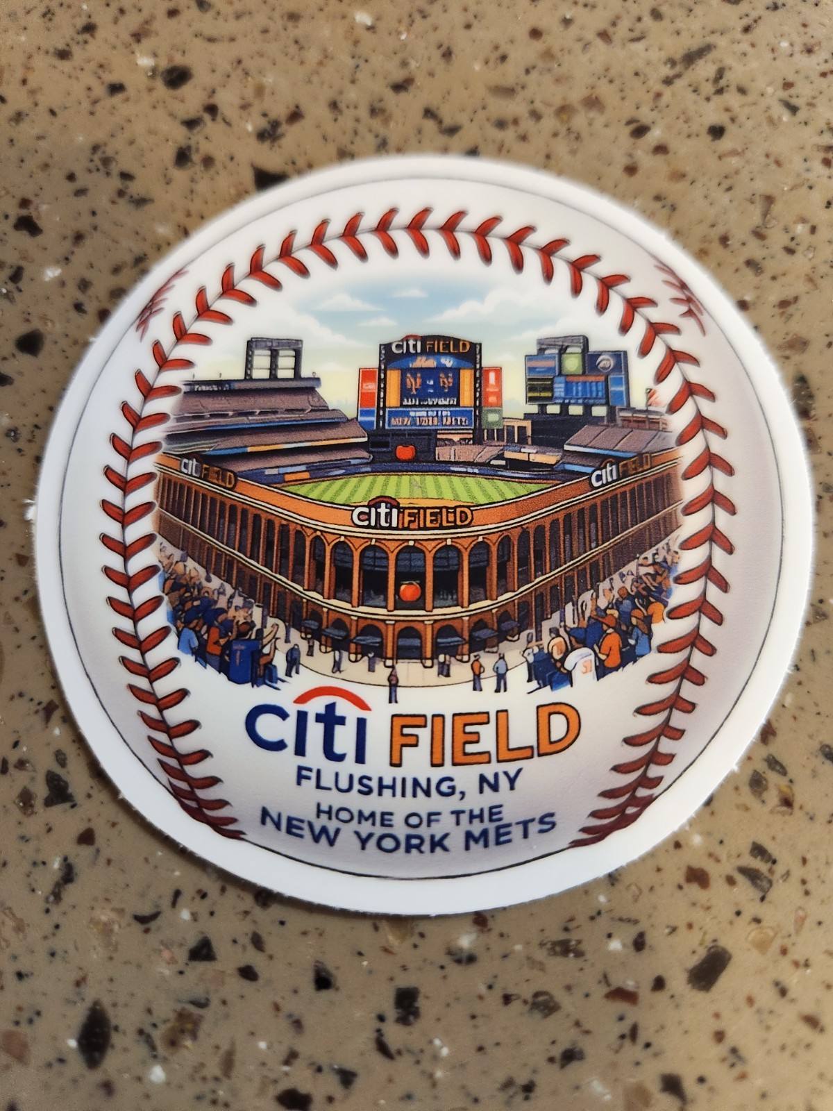 Citi Field NY Mets 2"x2" baseball sticker-FREE SHIPPING