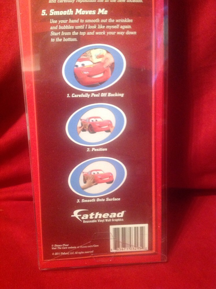 Disney Pixar Cars Lightning Mcqueen Wall Sticker Decal Fathead 26×17 Brand New!