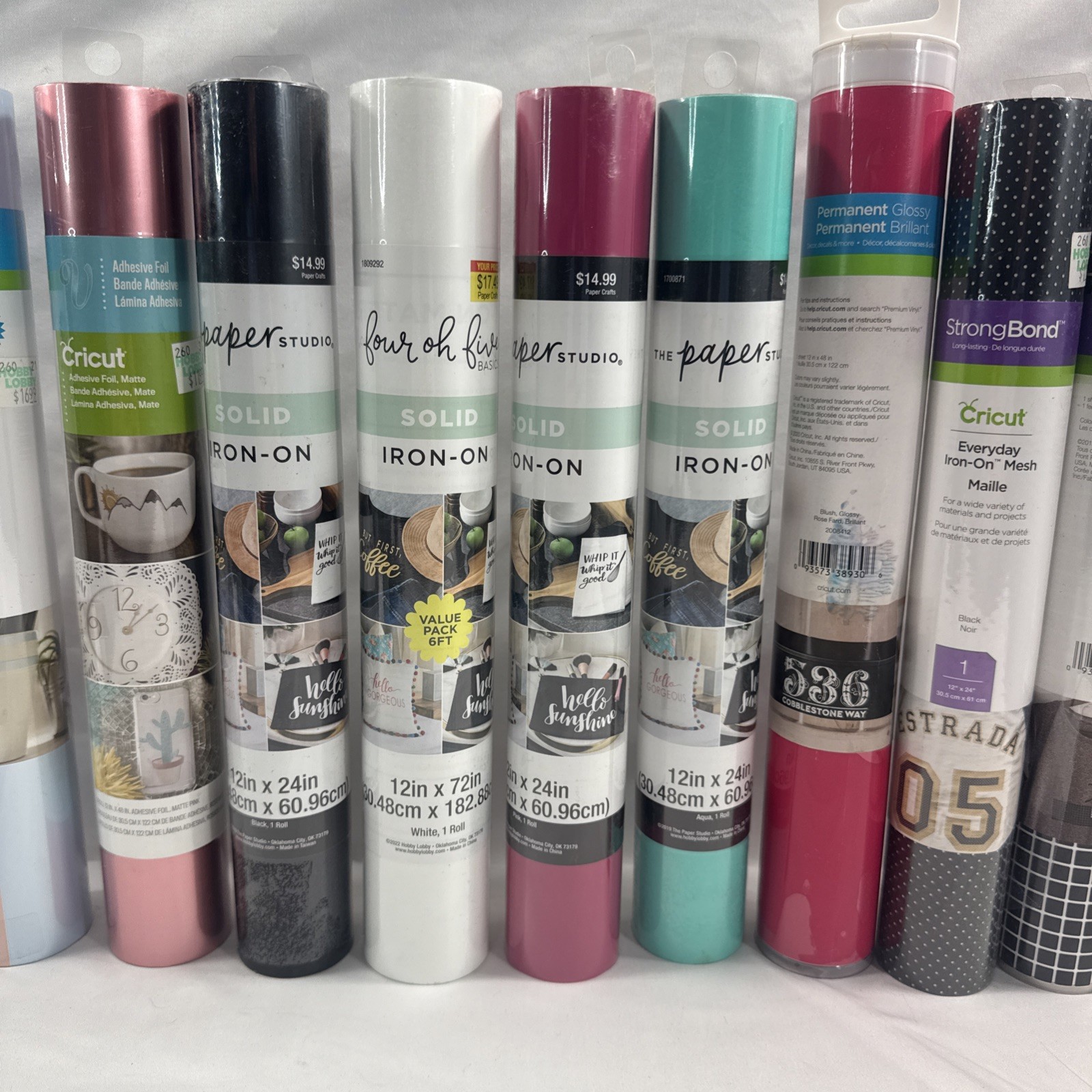 Cricut Premium Vinyl Roll Lot – Assorted Premium Vinyl Rolls, Multiple Rolls