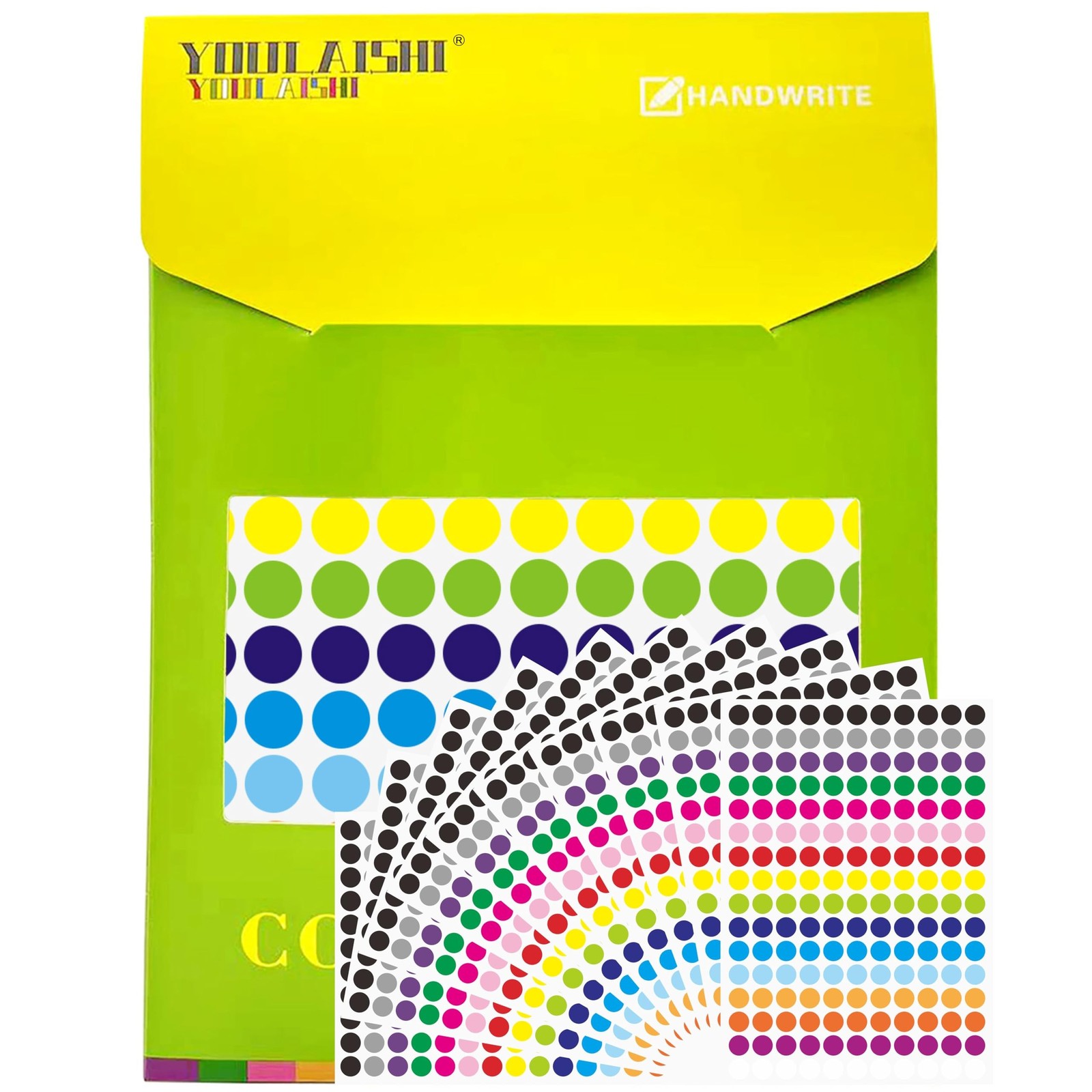 8800PCS Colored Dot Stickers 1/2 Inch Dot Stickers for Toddlers Small Circle …