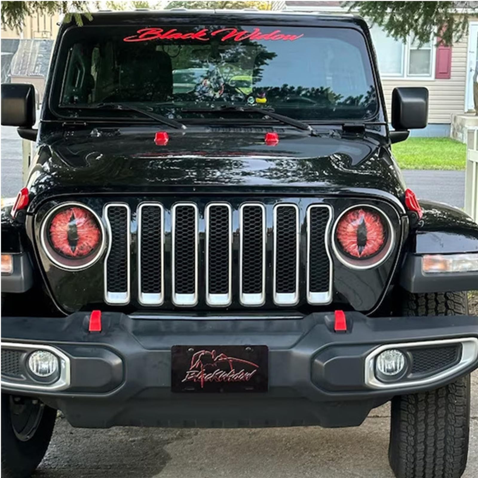 Beast Eyes Headlight Decals Pair, Eyes Decal for Jeep Headlights, Round Headl…