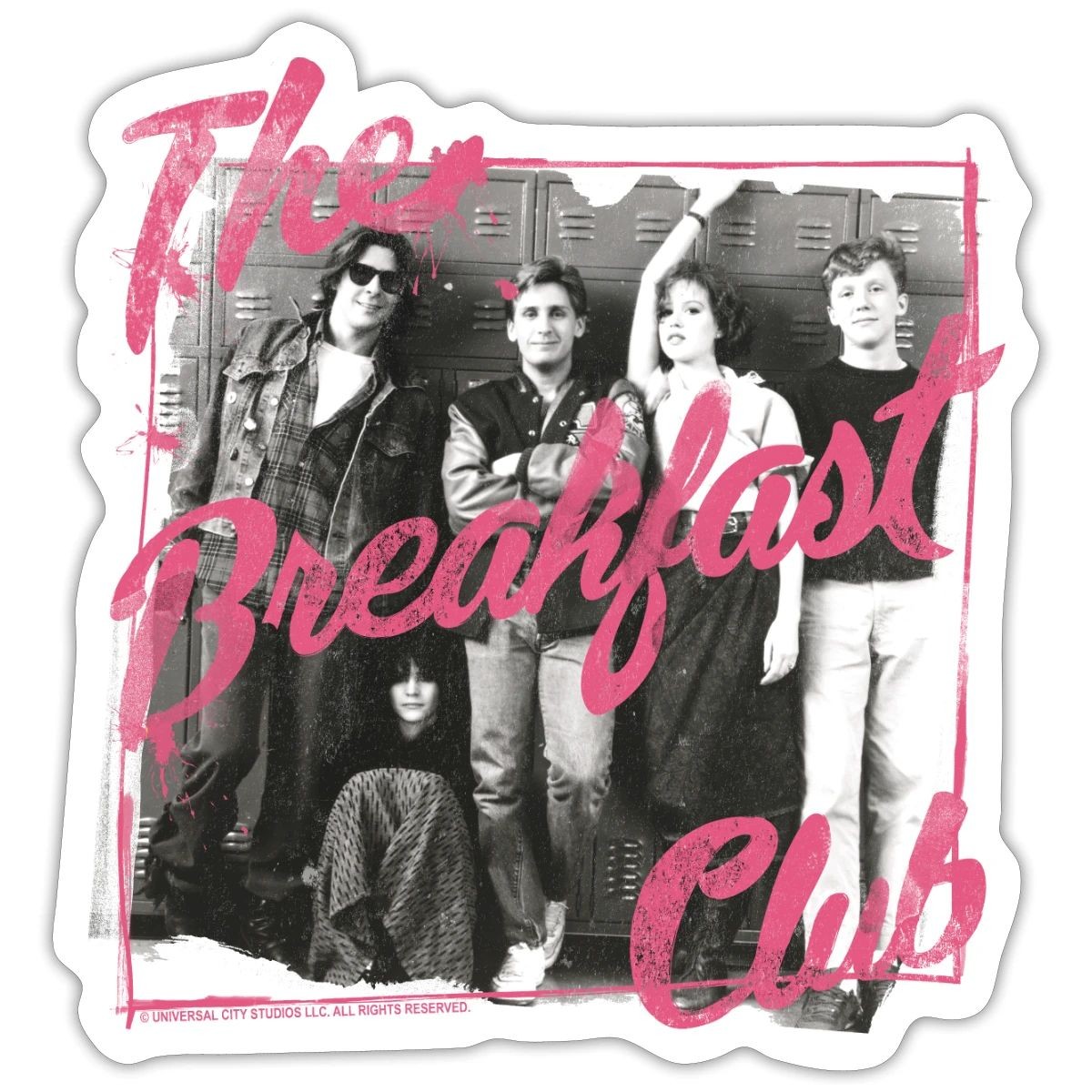 The Breakfast Club Characters Sticker, max. 4 x 4"