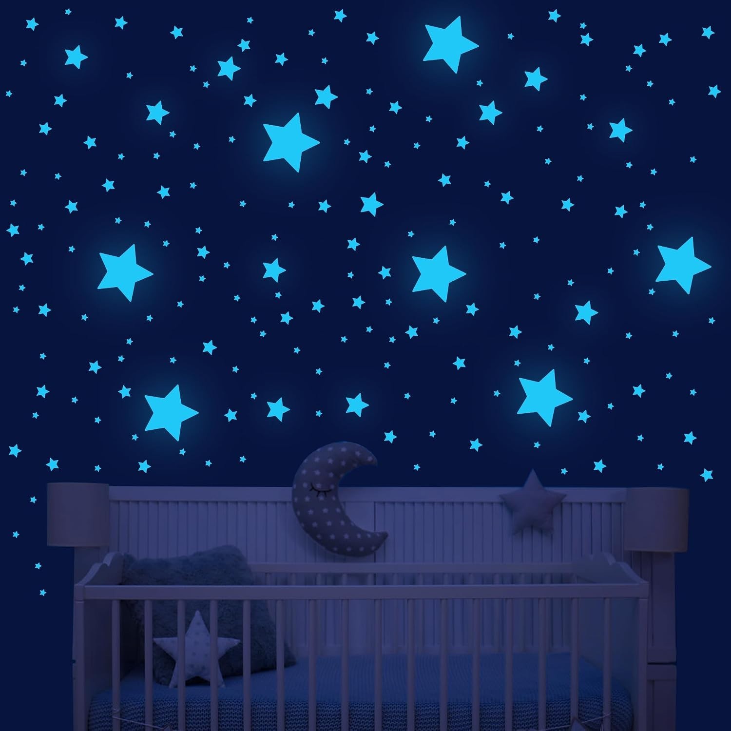 421Pcs Glow in the Dark Stars Space Wall Decals Ceiling Stars for Bedroom|Galaxy