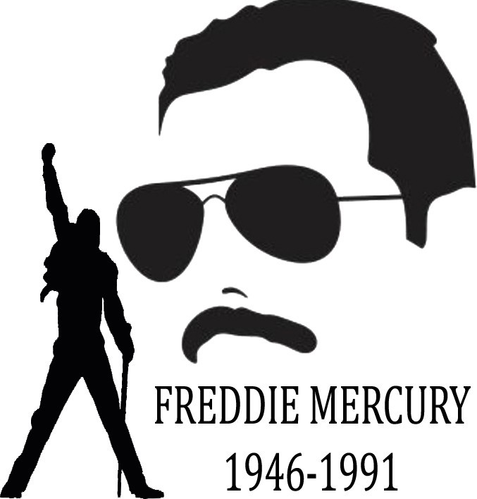 Freddie Mercury 5 inch carwindow/laptop vinyl sticker