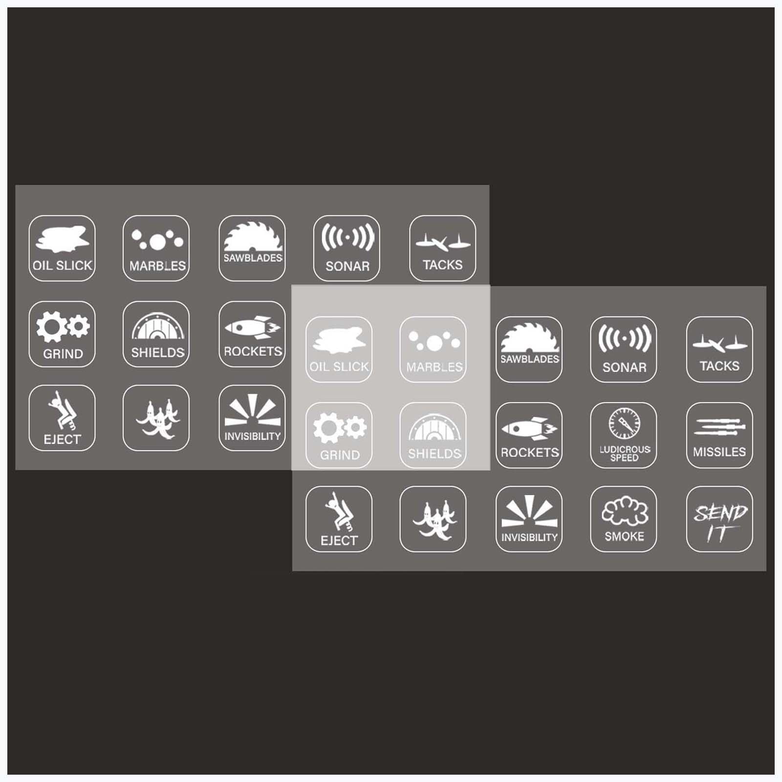 2Pcs Novelty Stickers for Car or Truck, Transparent Vinyl, Modern Style, Wate…
