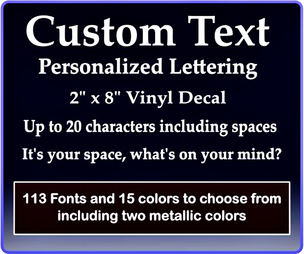 Custom Text Vinyl Decal Personalized Lettering Window Laptop Yeti Cup Sticker