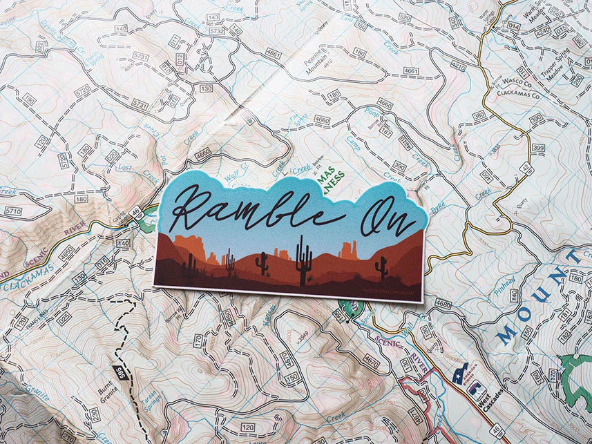 Ramble On Lyrics Nature Sticker