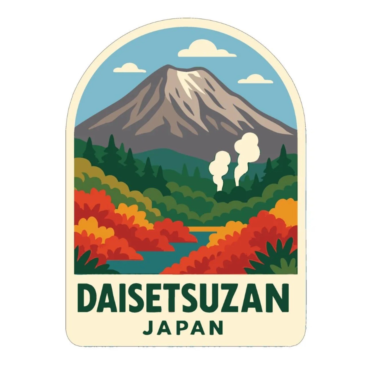 Daisetsuzan Japan Iron On Heat Transfer Vinyl HTV Die-Cut World National Parks