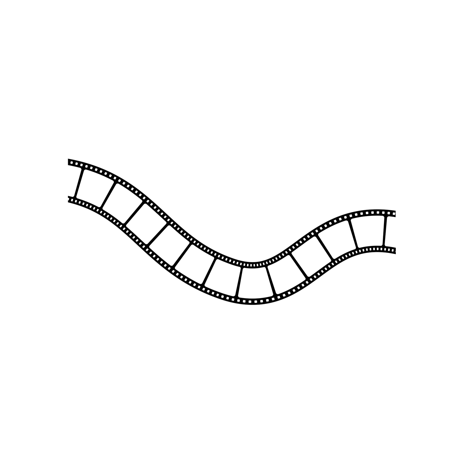 Wavy Film Strip Vinyl Wall Decal Sticker. Movie Theatre Theme Room Decor. #1200