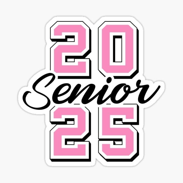 class of 2025 pink graduation Vinyl Sticker cup Window Bumper Wall Laptop