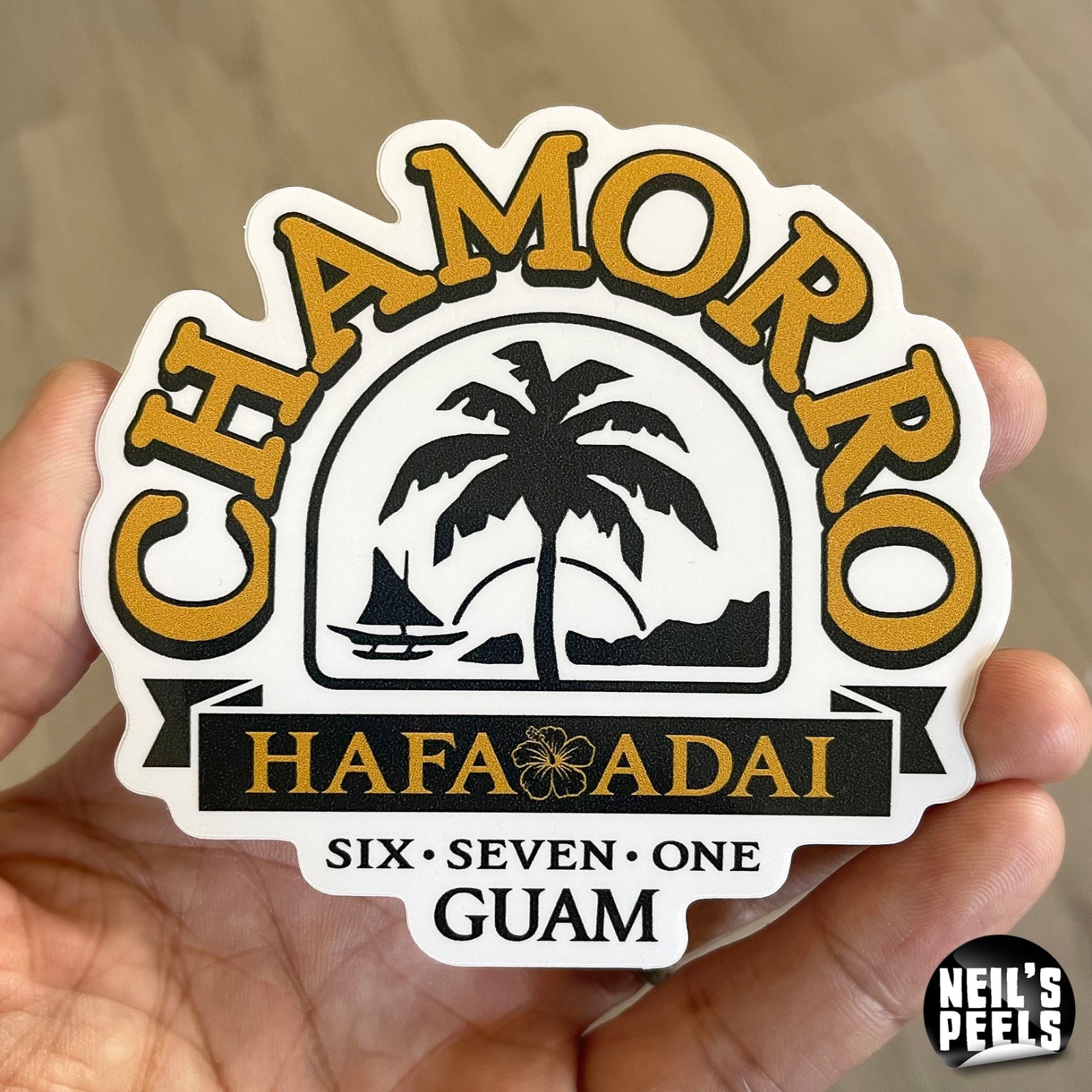 CHAMORRO Decal Sticker || Guam Guamanian Gift || Waterproof & Fade Resistant