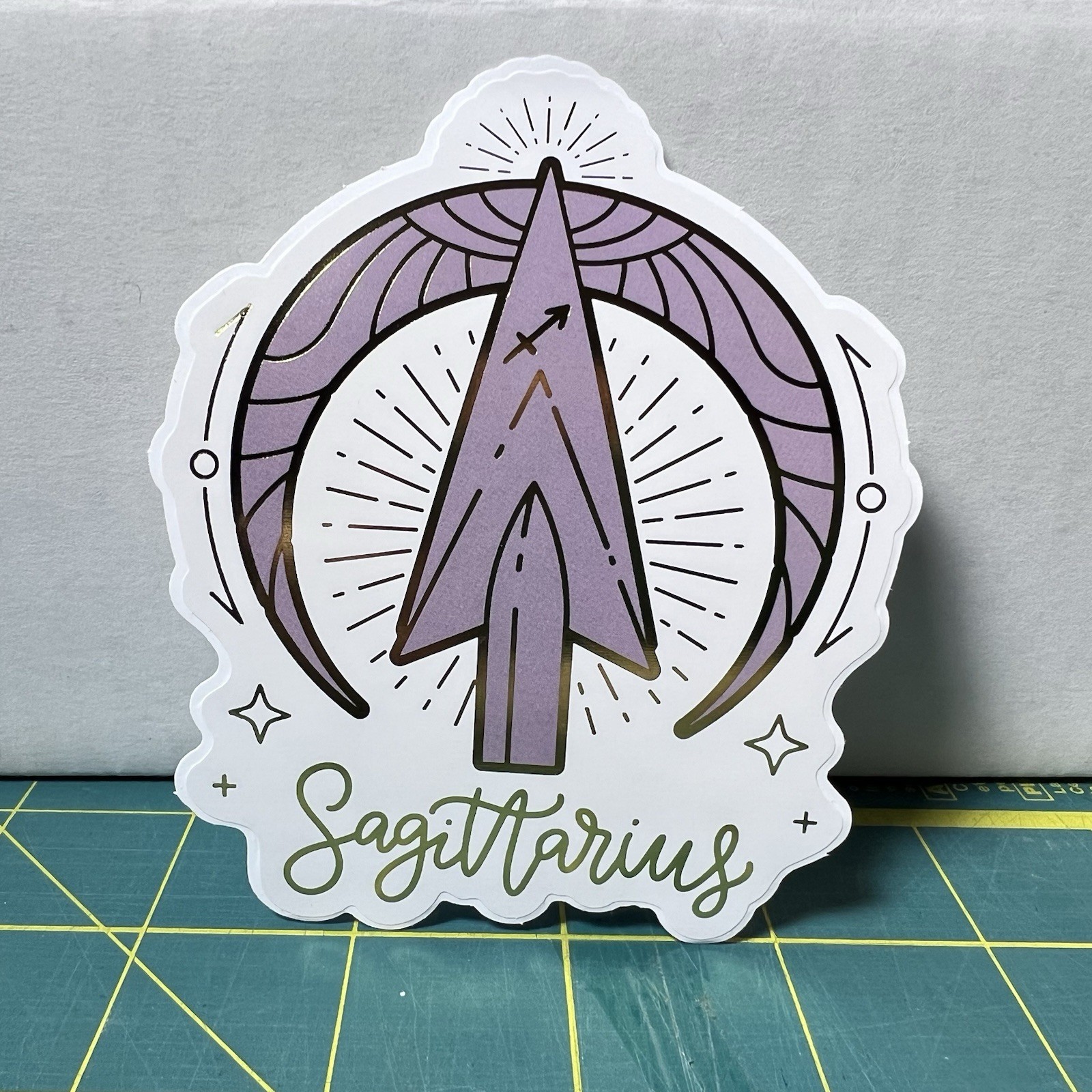Sagittarius Vinyl Diecut Sticker UV Fade Resistant Dishwasher Safe 3.5” X 3.5”