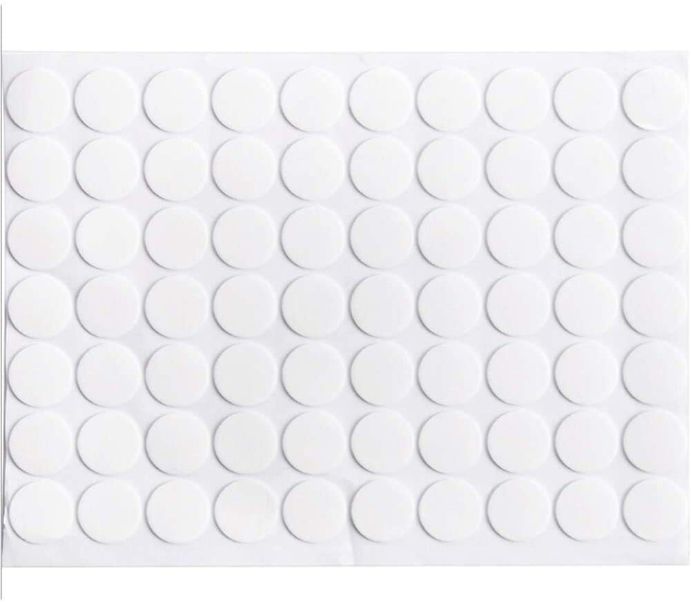 0.8" Round Traceless Stickers Adhesive Transparent Double-sided Tape Fixed Clear
