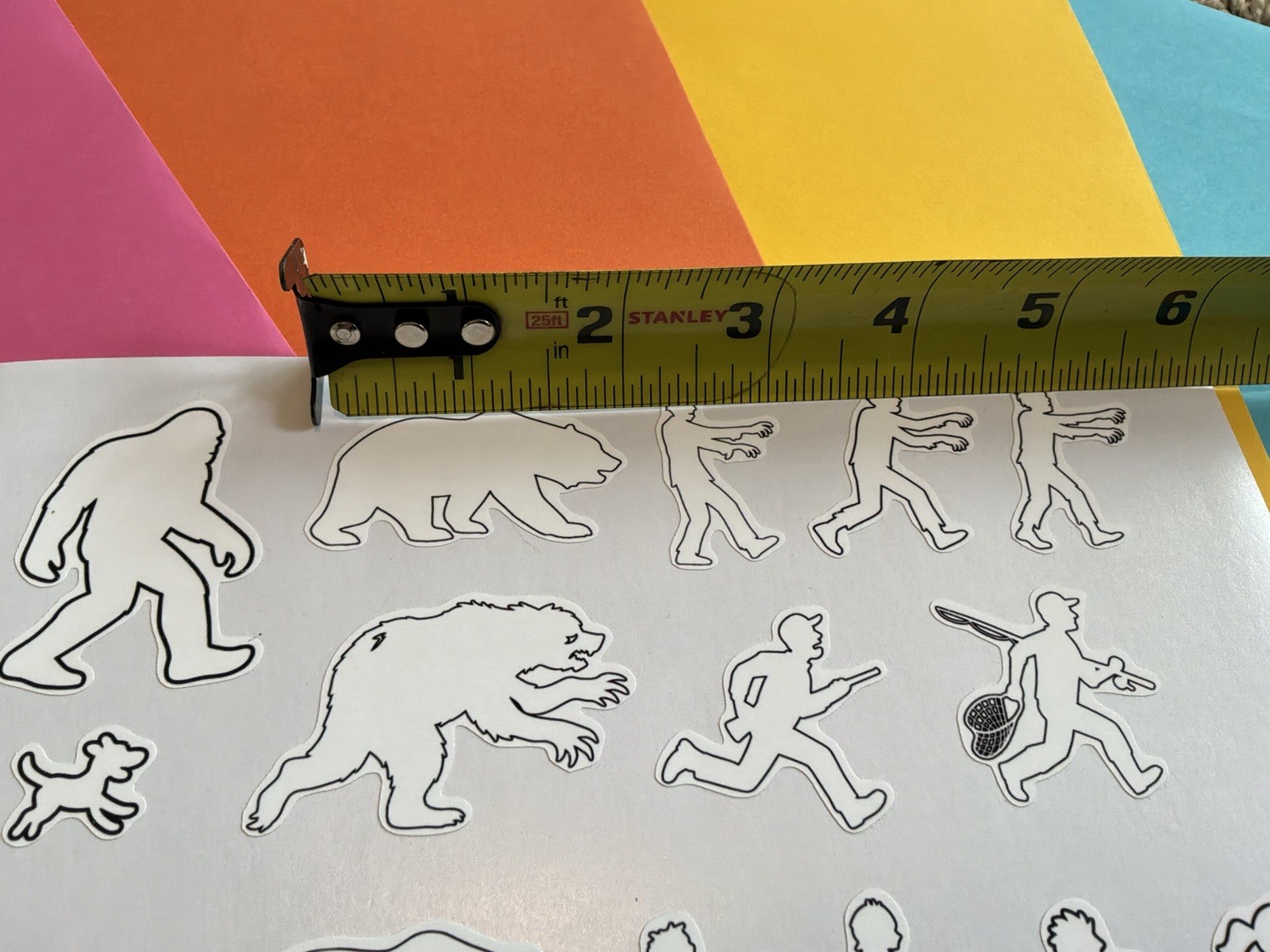 Sasquatch & Zombies RC Scale Hobby Notebook Pre-Cut Decal Set Of 33 1"x1 1/2"