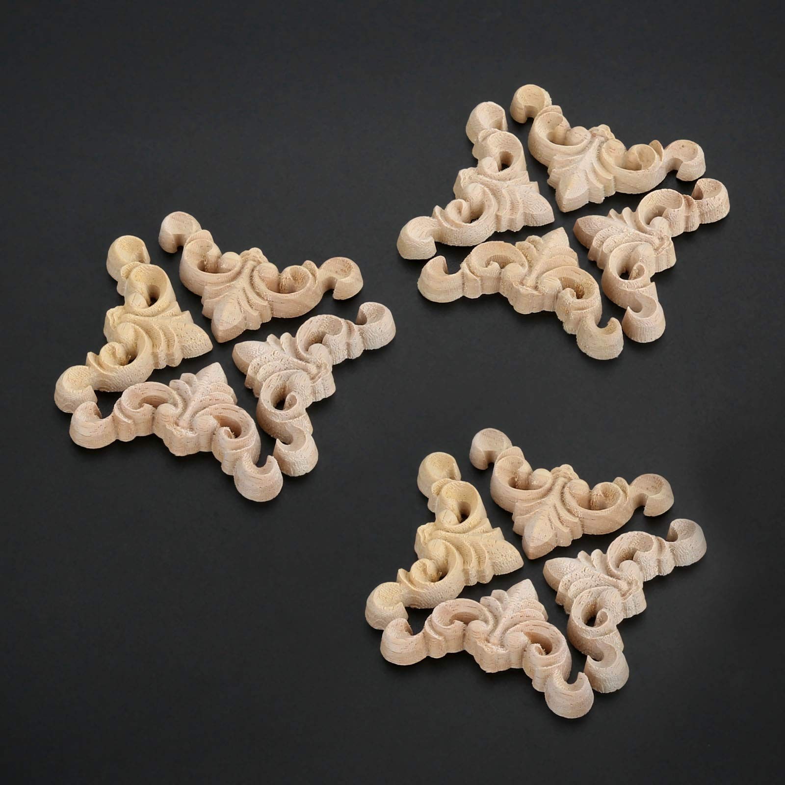 16Pcs Furniture Onlay Applique Frame for Home, 4x4cm/1.57"x1.57", Unpainted W…