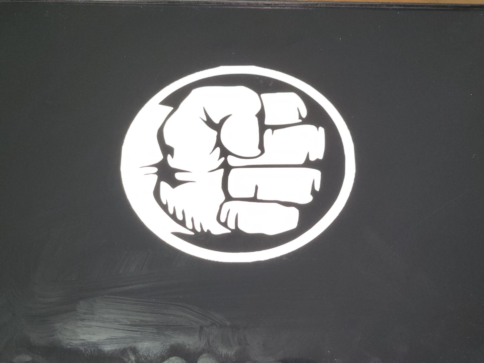 4 Inch Marvel Hulk White Vinyl Decal