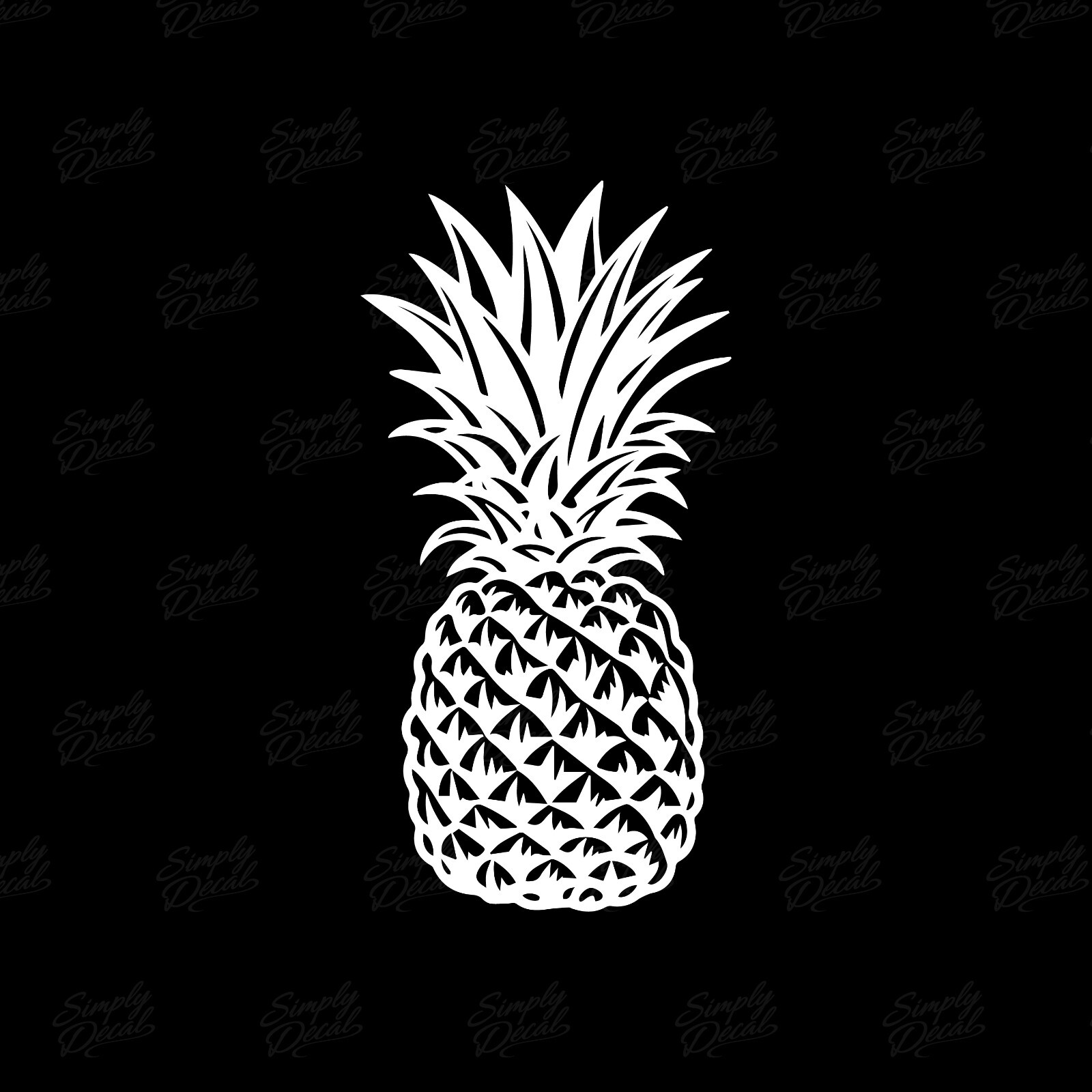 Pineapple Vinyl Decal – Tropical Palm Tree Beach Sticker Wave Decal, Ocean Decal