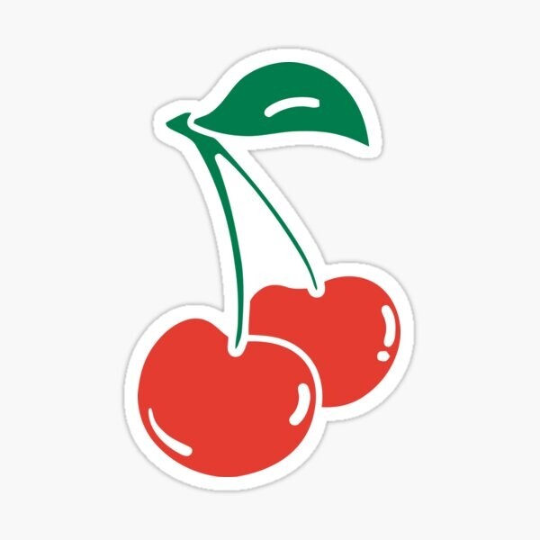 Laptop sticker cherry tumbler bumper car truck