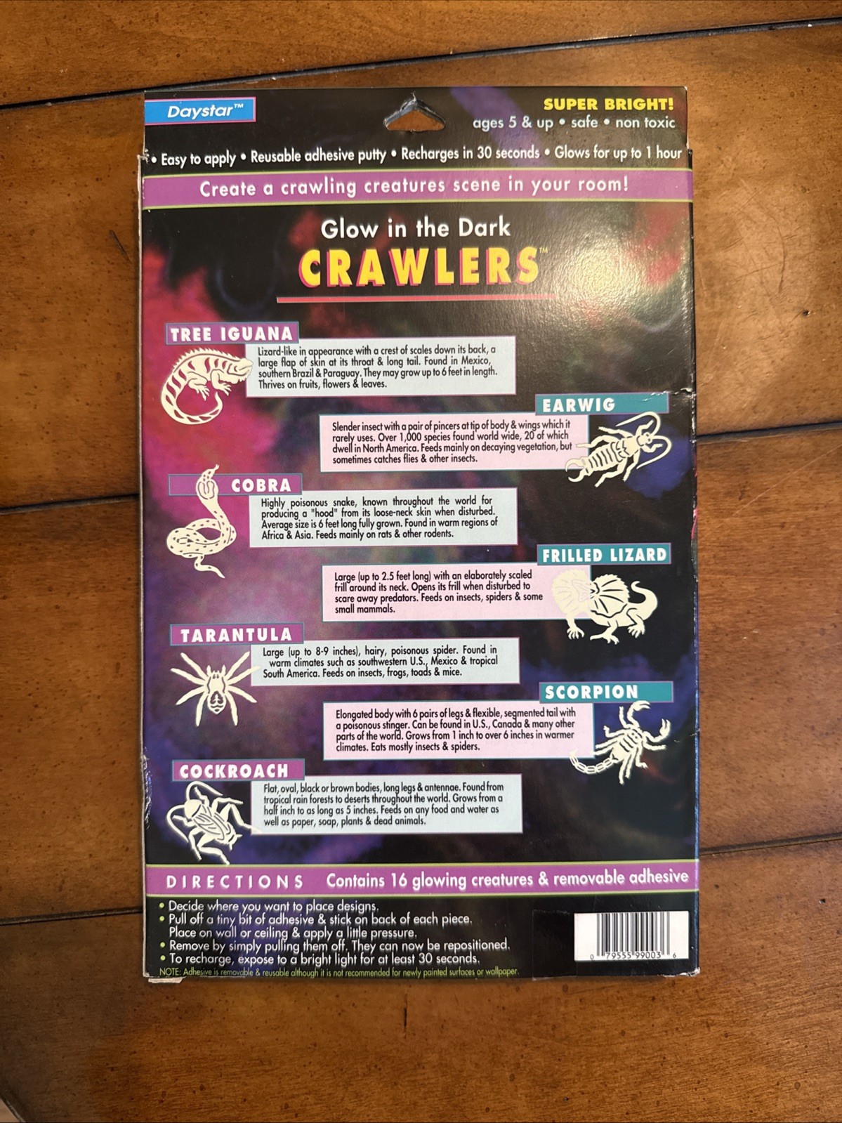 90’s Kid – Black Light Glow In The Dark Crawlers Bugs For Ceiling 1996 Daystar