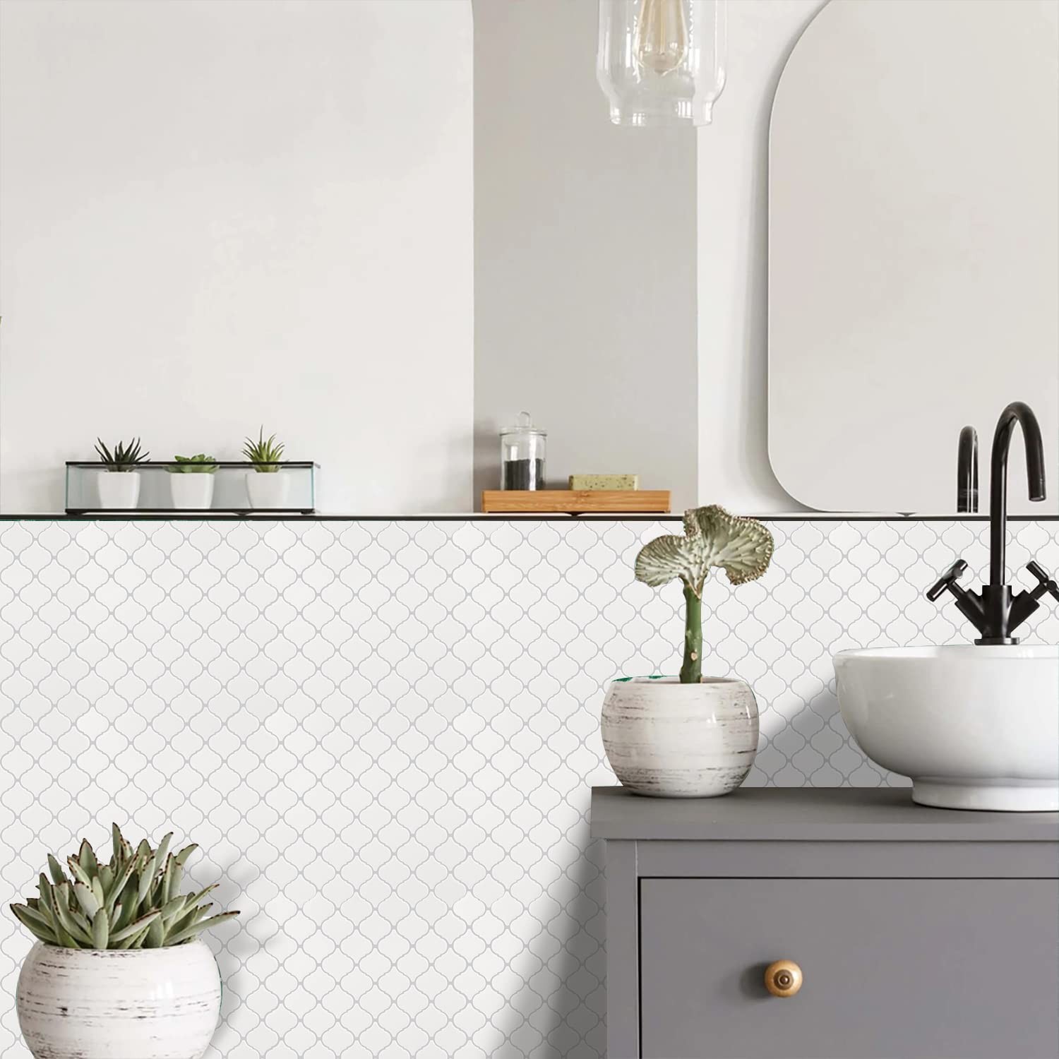 Peel and Stick Backsplash Tile 12"x12" Vinyl 2-3mm Thick Self Adhesive – Easy