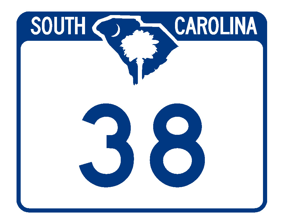 South Carolina Highway 38 Sticker Decal R1064 Highway Sign Road Sign