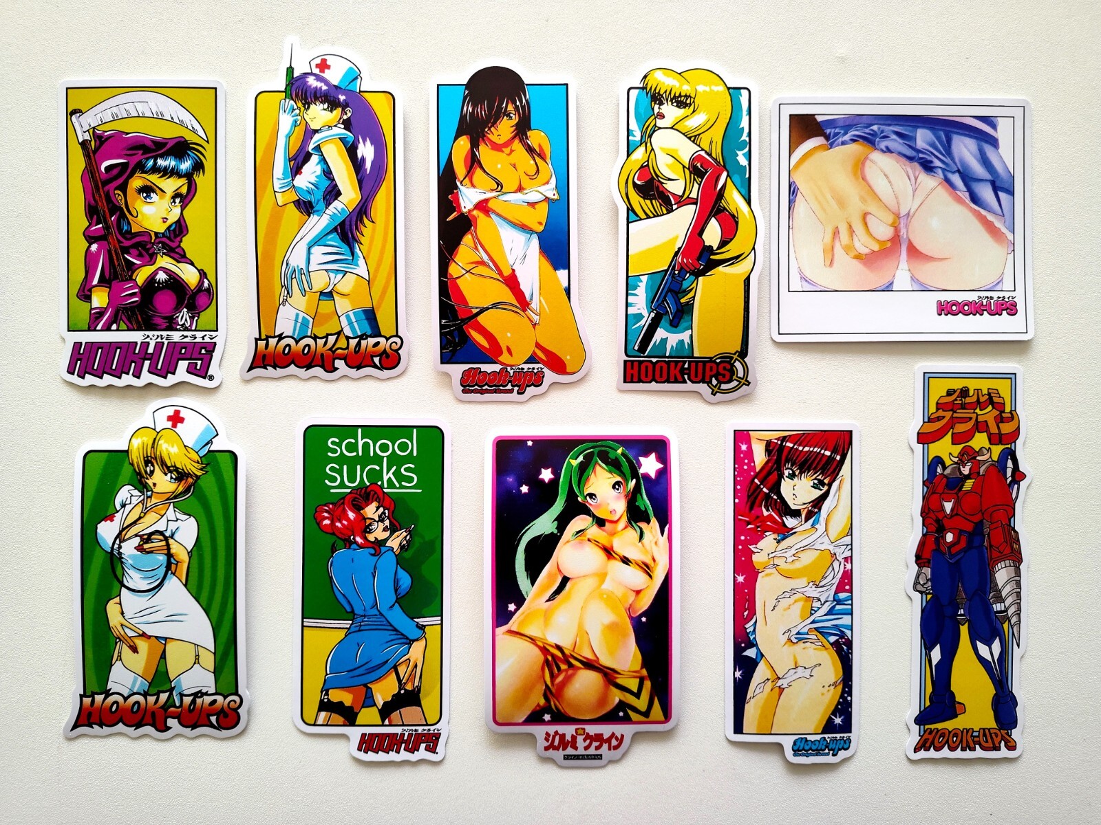 Hook-Ups Inspired Sticker Pack SET 10 Reproduction skateboarding toy machine sk8