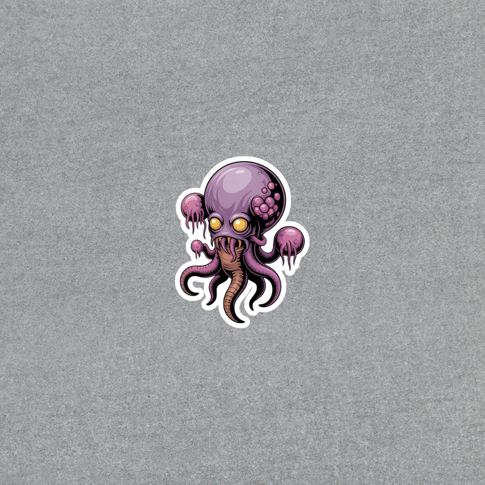 Creepy Cute Purple Octopus Monster Vinyl Sticker #6741