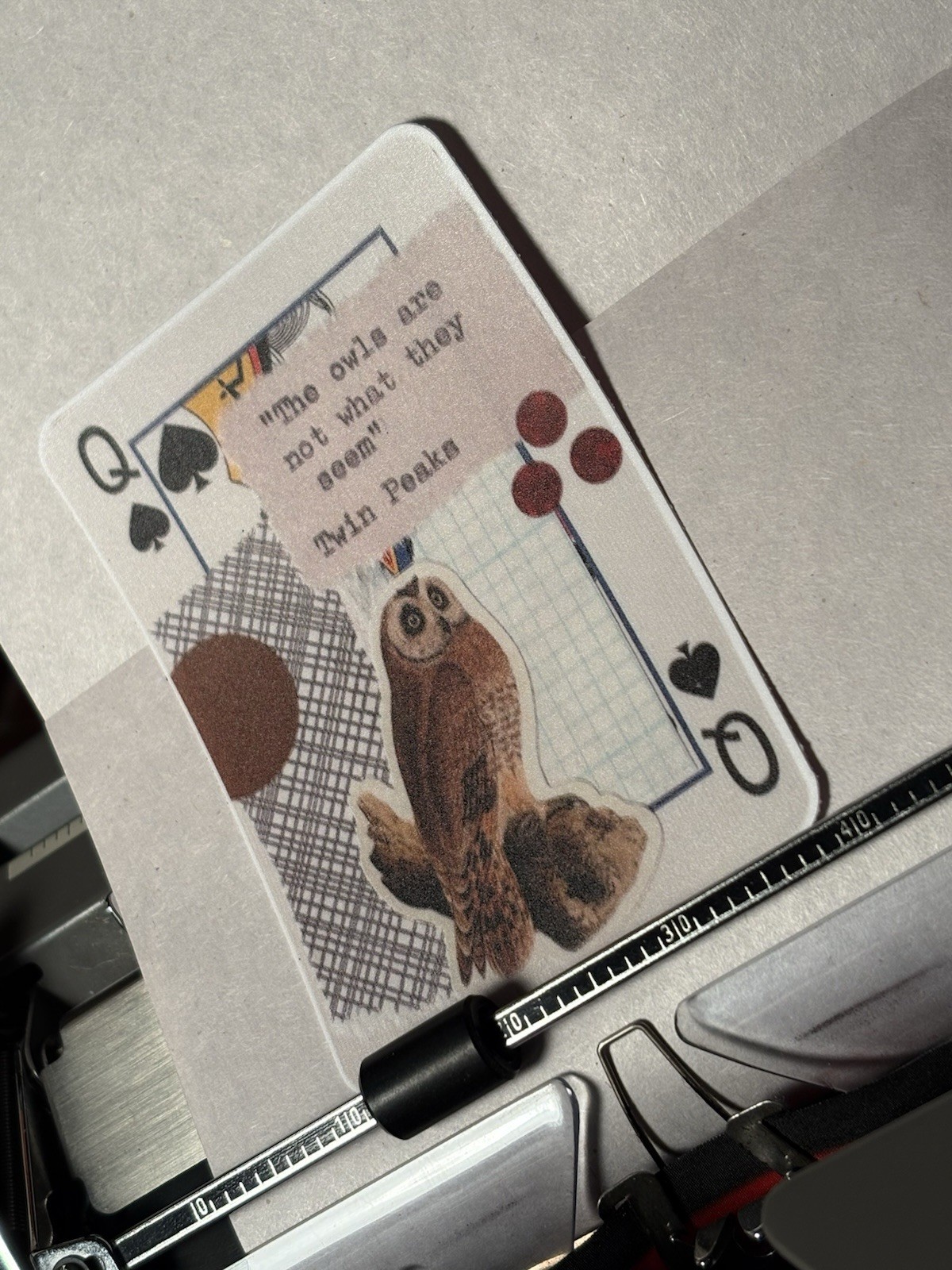 Collage Sticker Owl Twin Peaks Quote By Mazerzine 3.5 X 2.5”