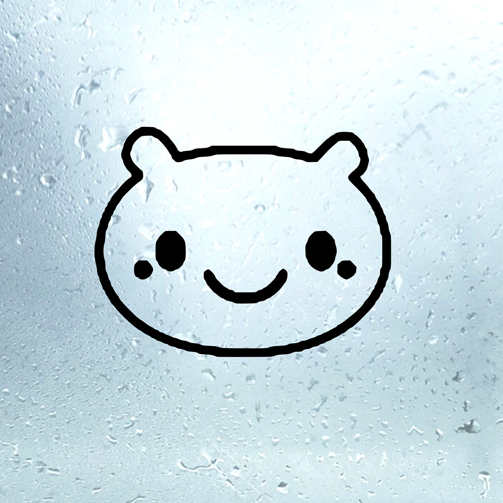 Kawaii Smiley Face Vinyl Decal Sticker Cute Car Window Laptop Aesthetic Gift