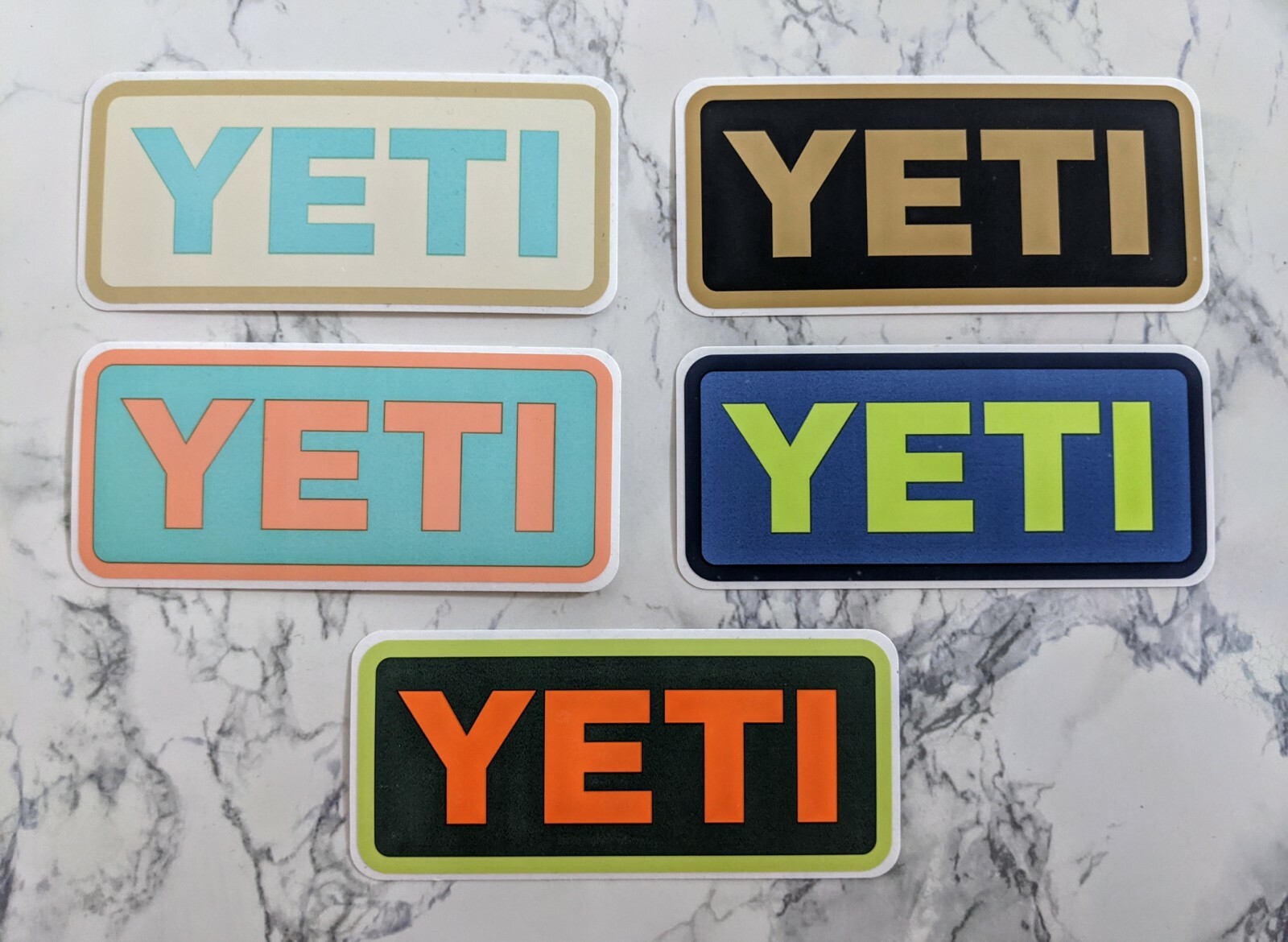 Authentic YETI Drinkware/Coolers Decals/Stickers – 1.75" x 4" (Select Color)