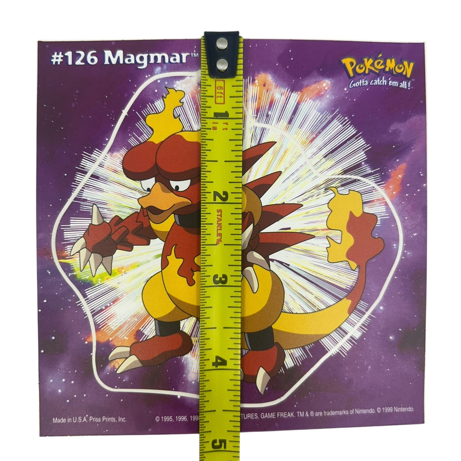 Pokemon Collect ’em Stick-Ups Magmar #126 Large 4” Sticker Priss Prints