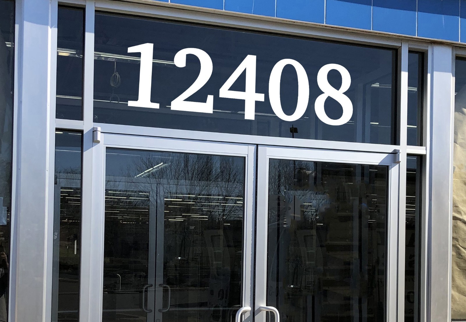 Charter Font Storefront Address Numbers Vinyl Sticker Decal for Business Window