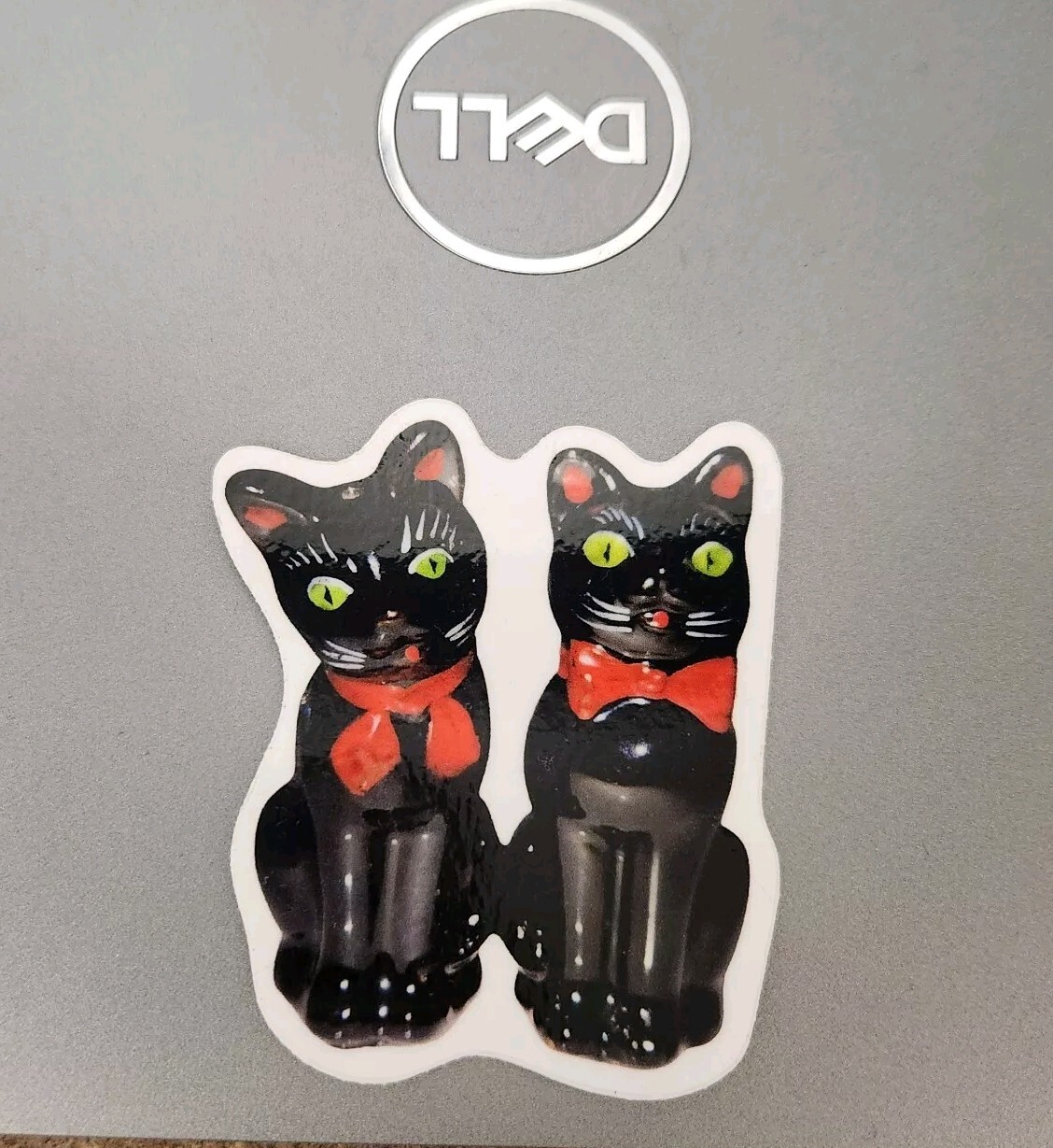 Vtg Black Cats With Red Bowtie Sticker | Cute Animal Decal | Laptop Sticker