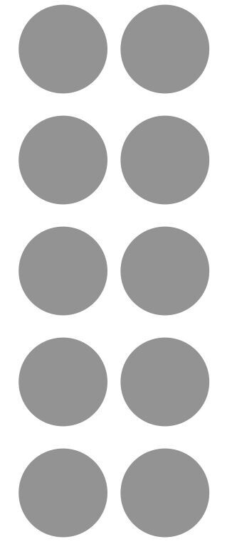 1.5" Silver Round Label Dots Stickers Color Coding Inventory 1.5 Inch Dot