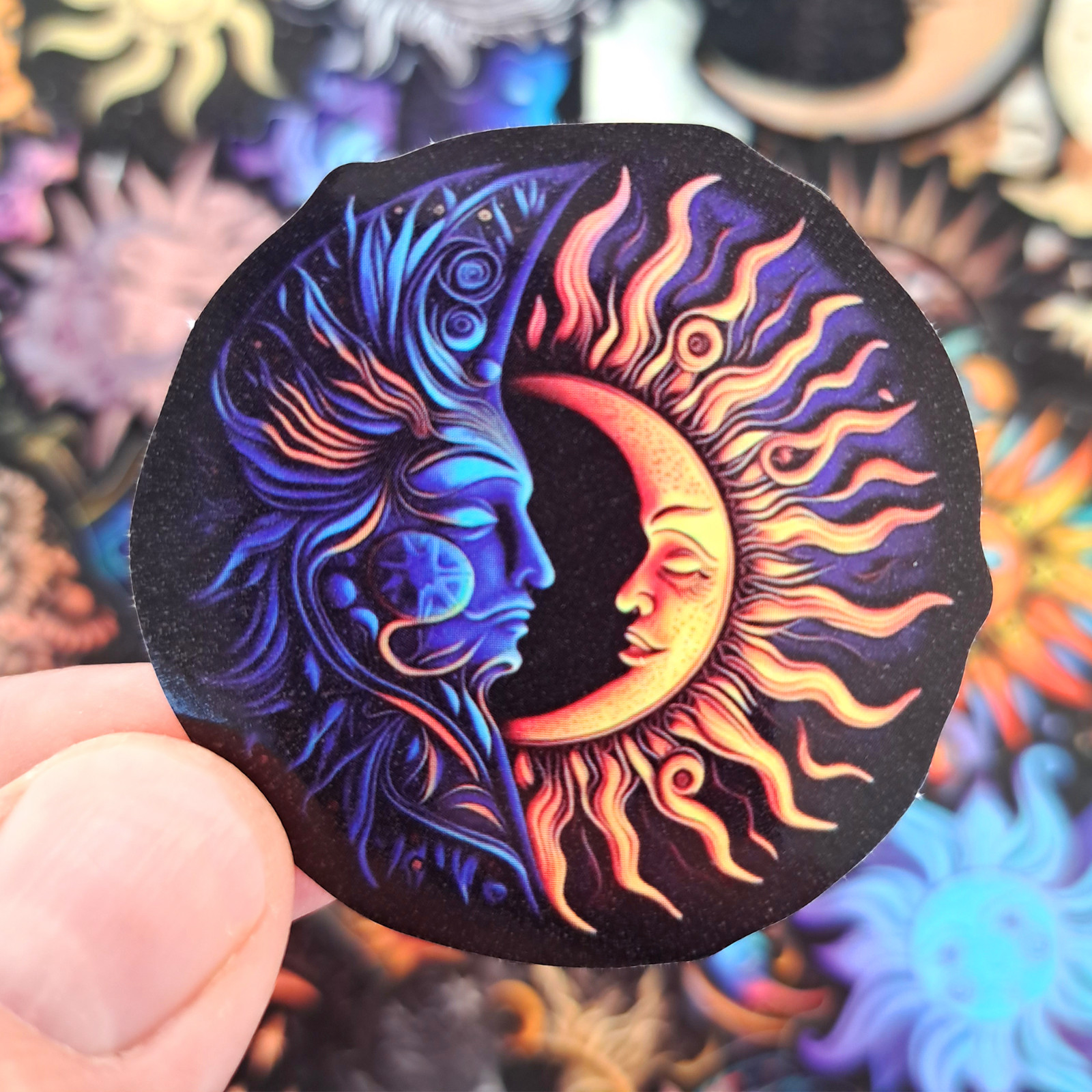 50 PCS Celestial Sun Moon Sticker Pack Galaxy Stars Mystical Astronomy Crafts