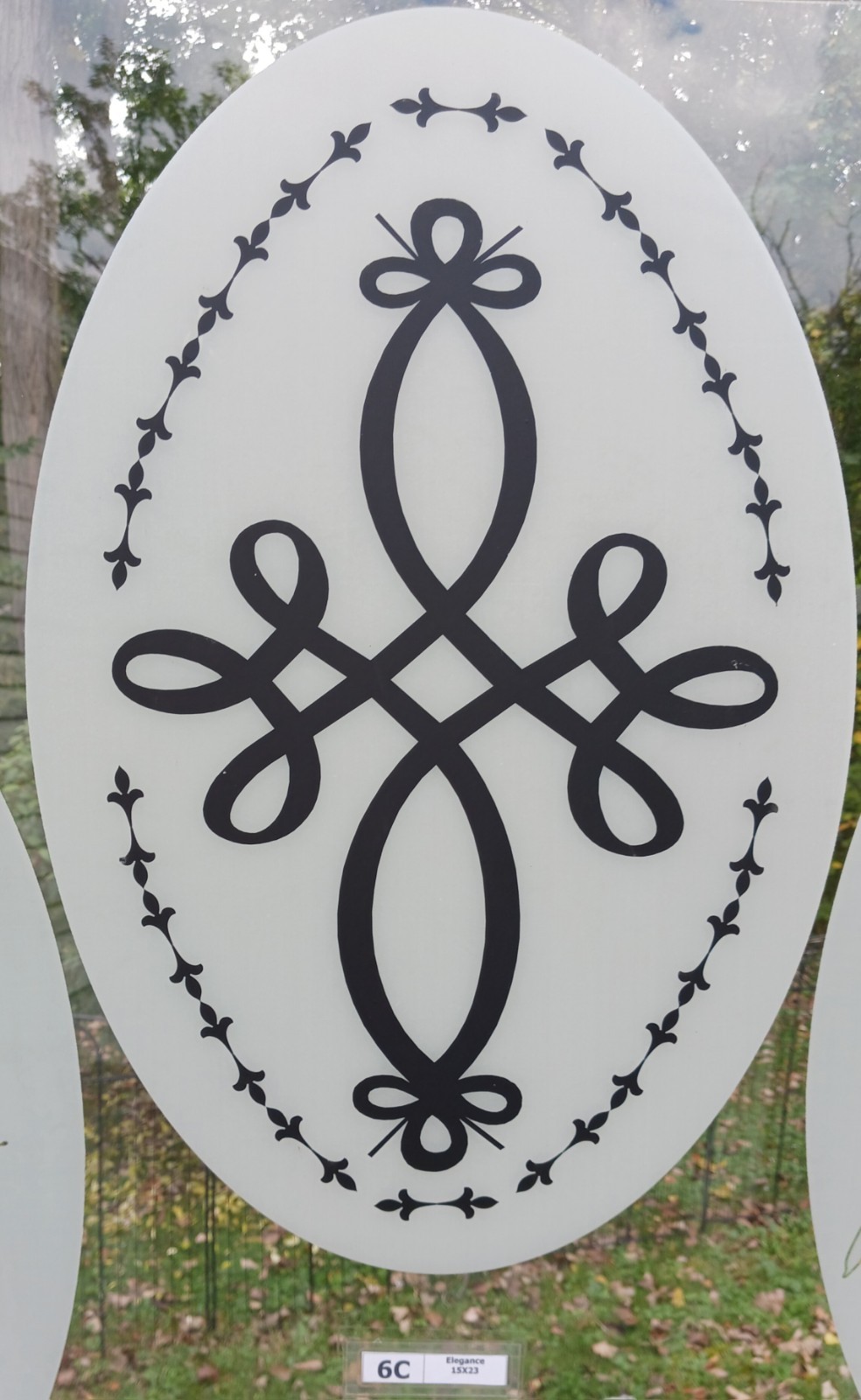 ELEGANCE COLORED Window Decal 15"x23" Etched Look Cling Removable & Reusable 6C