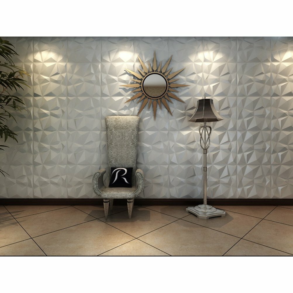 12Pcs/Set 3D Wall Panel PVC DIY Home Decor Wallpaper Background Decal 30x30CM US