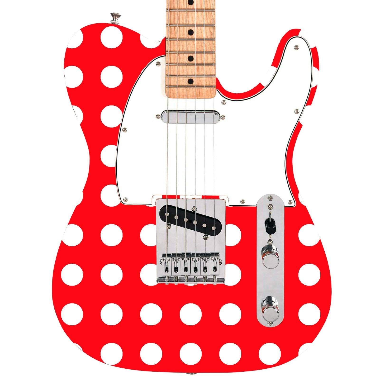 Custom Made Polka Dot Decal Stickers to fit Guitars & Basses. 12 colour options.