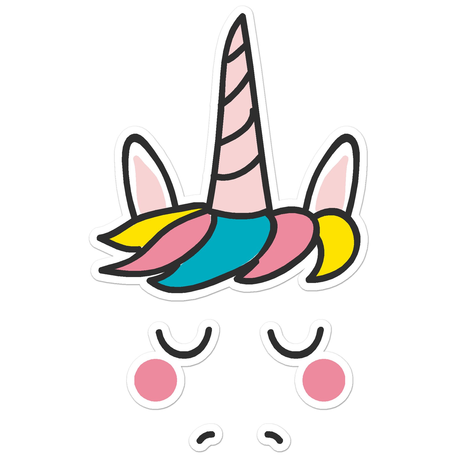 Cute Unicorn – Vinyl Decal Sticker – Car Window Laptop – ebn7891